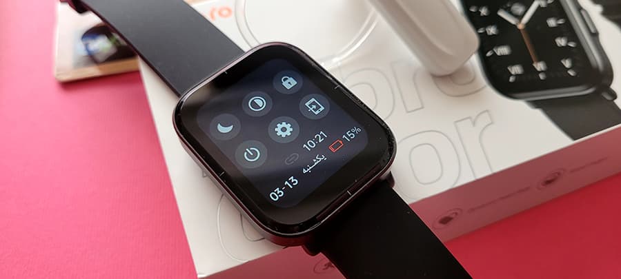 ساعت هوشمند شیائومی مدل mibro color – نسخه گلوبال – اورجینال – همراه هندزفری بلوتوث هدیه و دستبند هدیه و کارت گارانتی یکساله