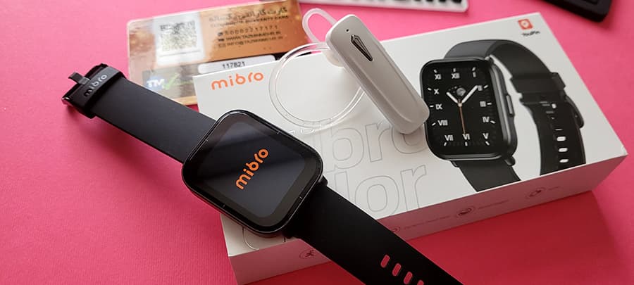 ساعت هوشمند شیائومی مدل mibro color – نسخه گلوبال – اورجینال – همراه هندزفری بلوتوث هدیه و دستبند هدیه و کارت گارانتی یکساله