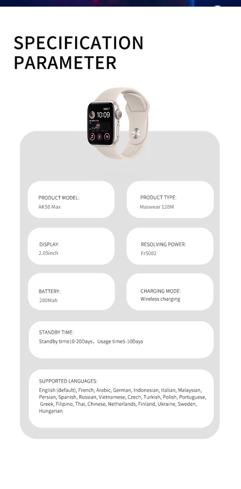 Factory OEM Latest NFC Bt Calling Heart Rate Full Touch Fitness Tracker Sport Smart Watches Waterproof Smart Watch for Women Men 6